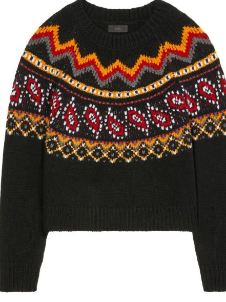 Women jumper intarsia-knit Antarctic Alanui Circle 0728